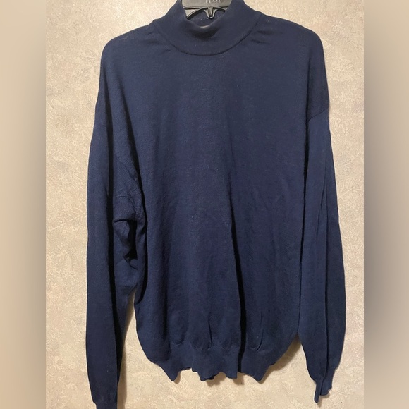 Giasone Other - Giasone Merino Wool Turtleneck Sweater Blue XL
